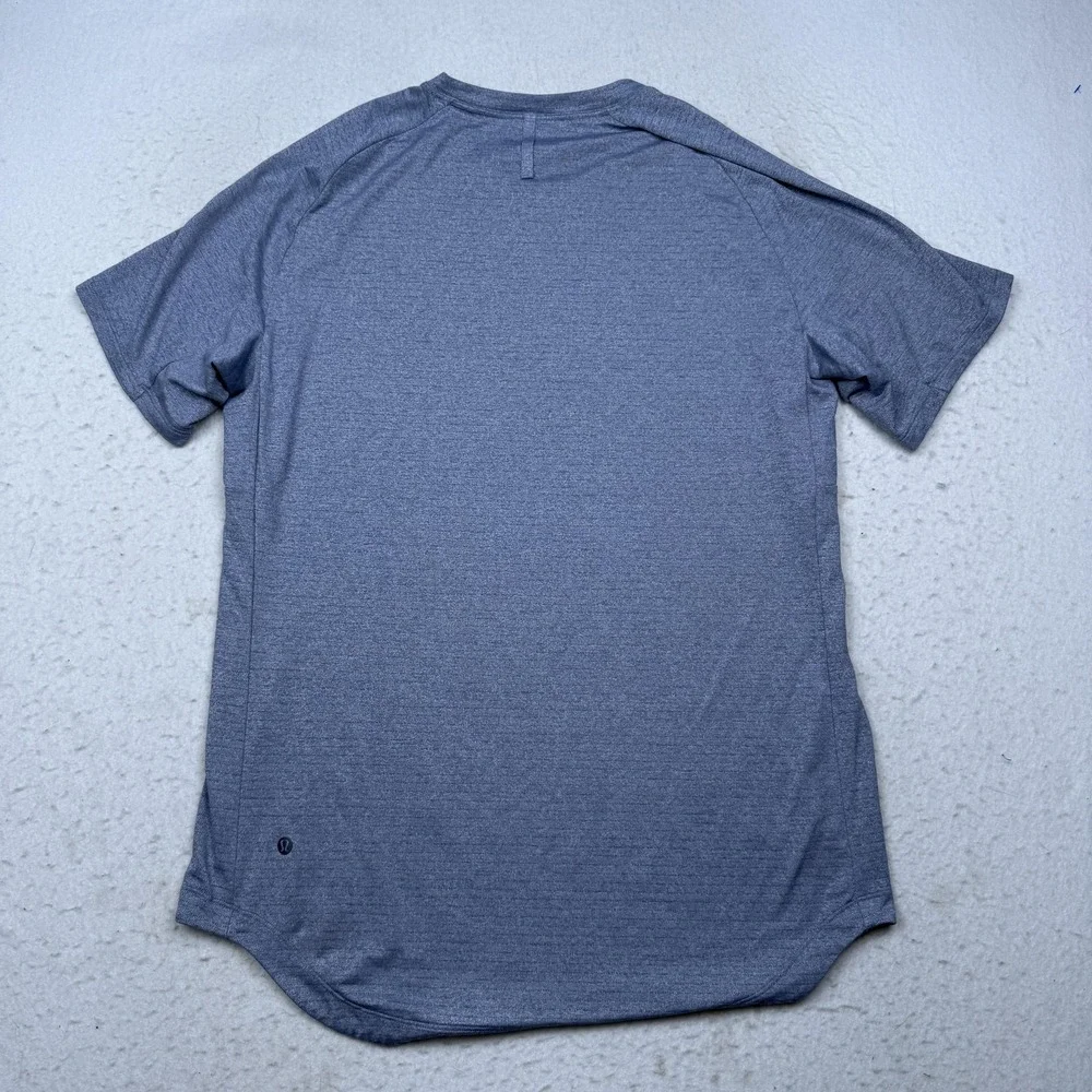 Lululemon Shirt Mens Medium Gray Better Everyday Short Sleeve Drop Hem